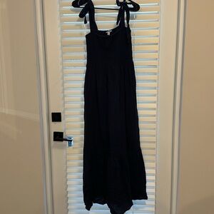 Smocked top navy maxi dress • brand new!